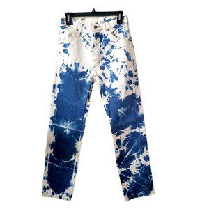 Wrangler 7x32 Straight Leg Hand Bleached Upcycled Jeans 100% Cotton